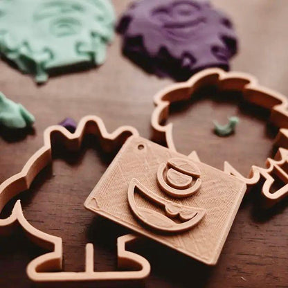 Monster Playdough Eco Stamp Set of 7.