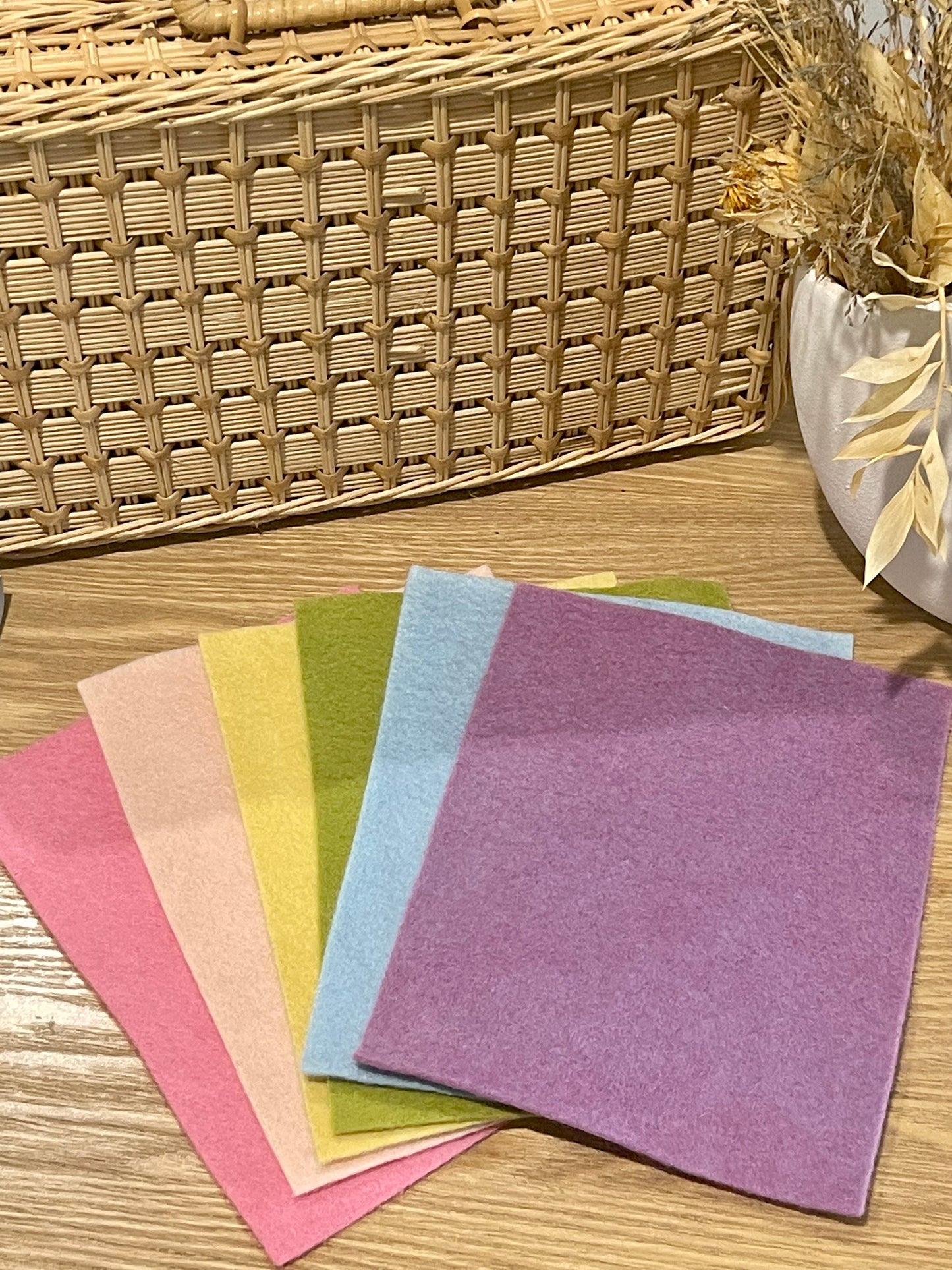 Filges Organic Plant Dyed Wool Felt 20x15cm 6 Sheets - Pastel Assortment