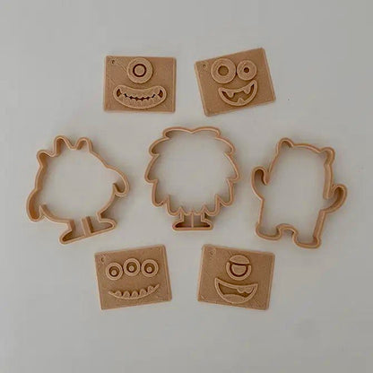 Monster Playdough Eco Stamp Set of 7.