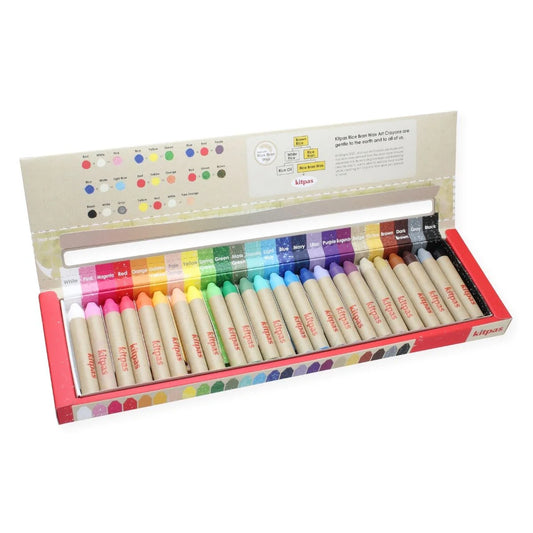 Kitpas Medium Stick Rice Wax Crayons- 24 Colours