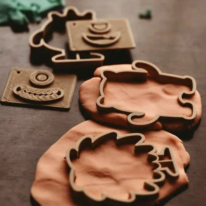 Monster Playdough Eco Stamp Set of 7.