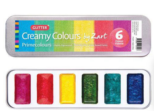 Creamy colours Watercolours paint- Glitter