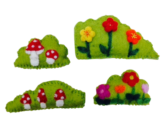 Flower & Toadstool Bush Set