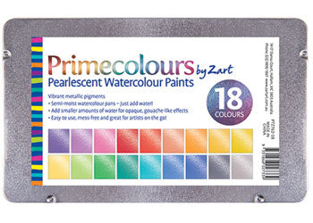 Primecolours Pearlescent watercolours - 18 colours