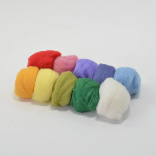 Merino Wool Fleece 100gm Mixed Colour Pack