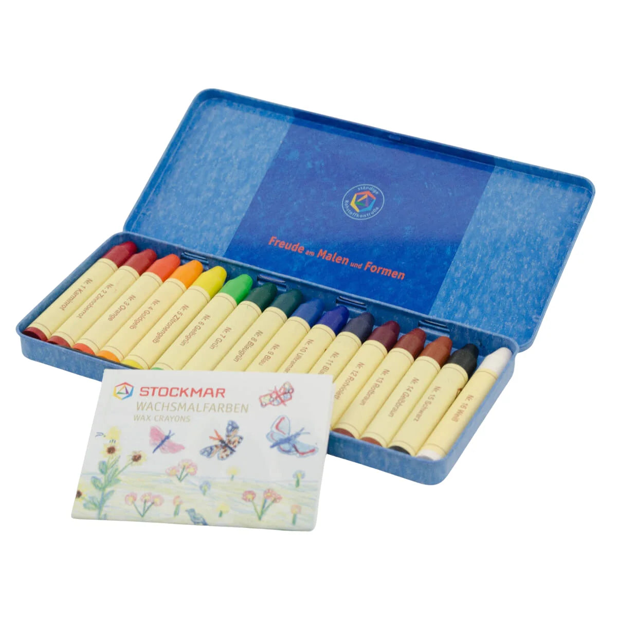 STOCKMAR Wax Stick Crayons - Tin of 16 Wax Stick Crayons