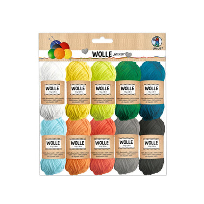 URSUS Cotton Yarn - 10 x 10g - Bold Colours