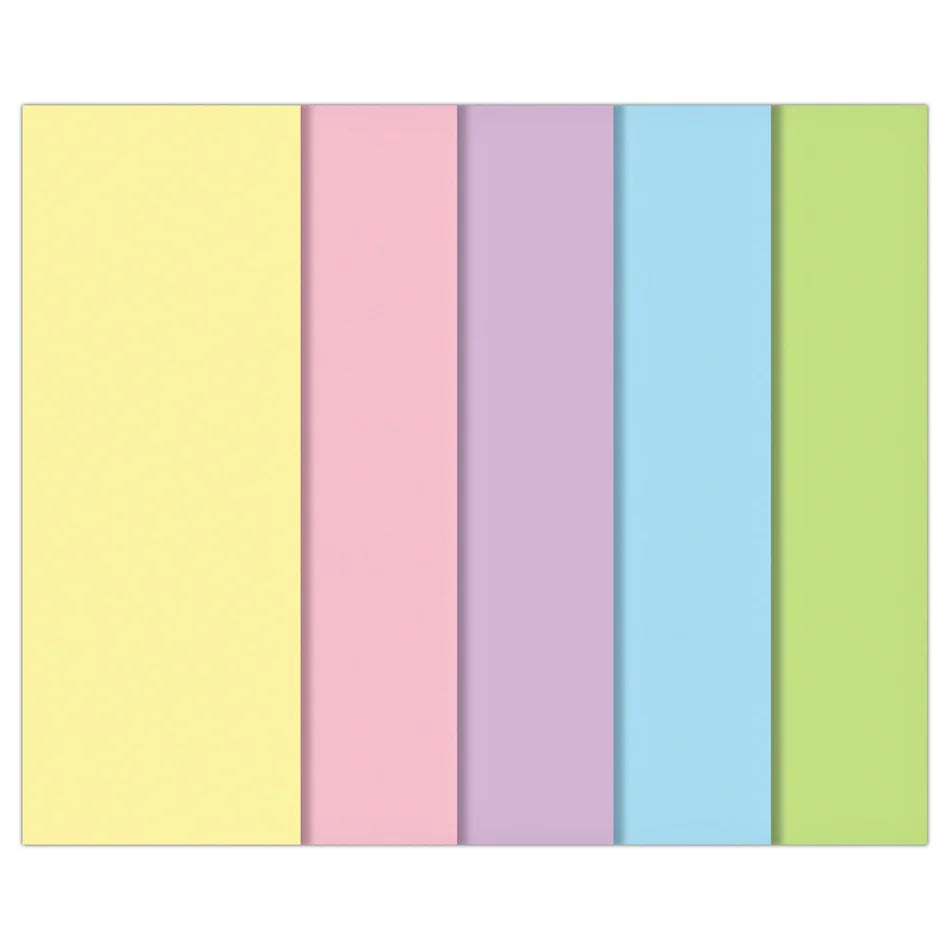 URSUS Window Star Folding Paper with Instructions - 80 Sheets 6x16cm, 5 Colours - Pastel