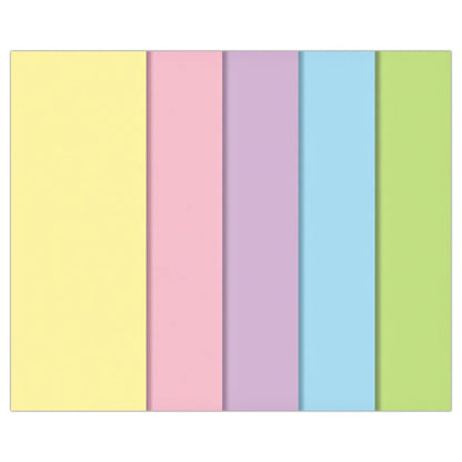 URSUS Window Star Folding Paper with Instructions - 80 Sheets 6x16cm, 5 Colours - Pastel