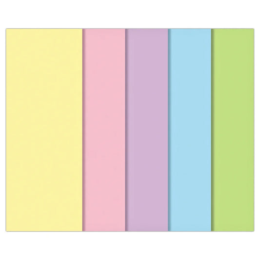 URSUS Window Star Folding Paper with Instructions - 80 Sheets 6x16cm, 5 Colours - Pastel