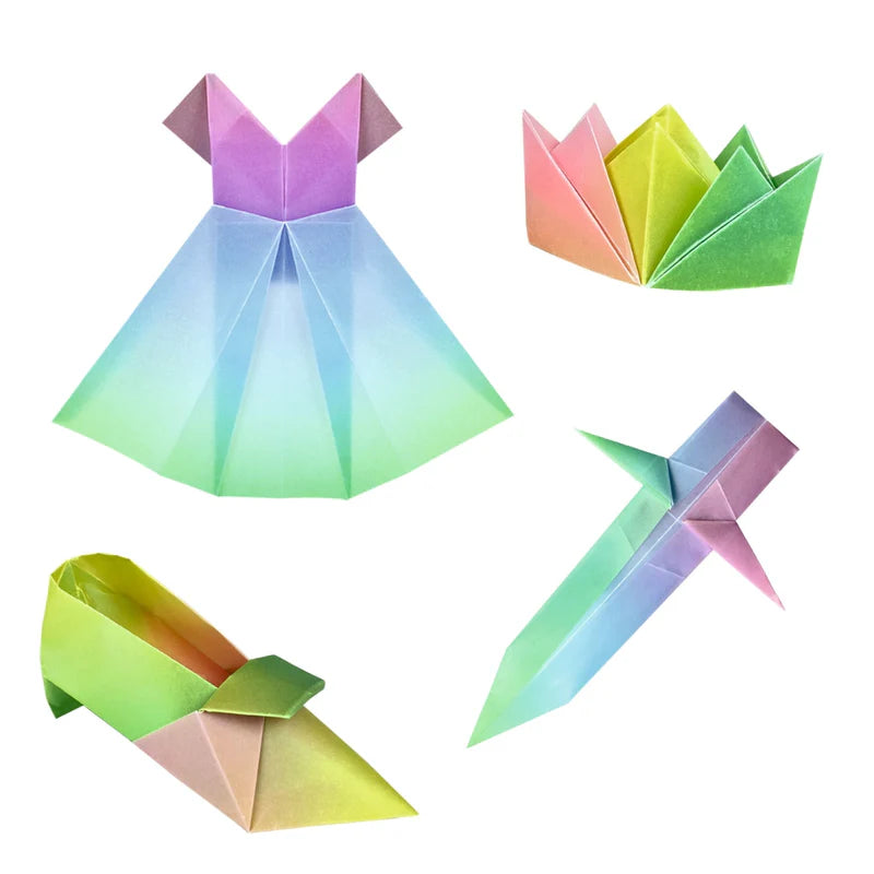 URSUS Rainbow Folding Paper - 50 Pastel Coloured Sheets - 15cm